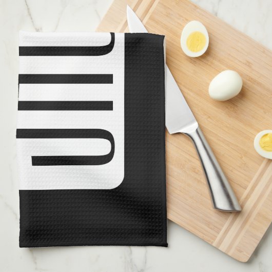 Moderner Name oder bearbeitbarer Markenname für Un Geschirrtuch (Viertel Falte)