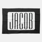 Moderner Name oder bearbeitbarer Markenname für Un Geschirrtuch (Horizontal)