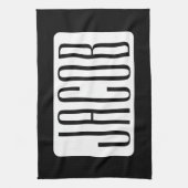 Moderner Name oder bearbeitbarer Markenname für Un Geschirrtuch (Vertikal)