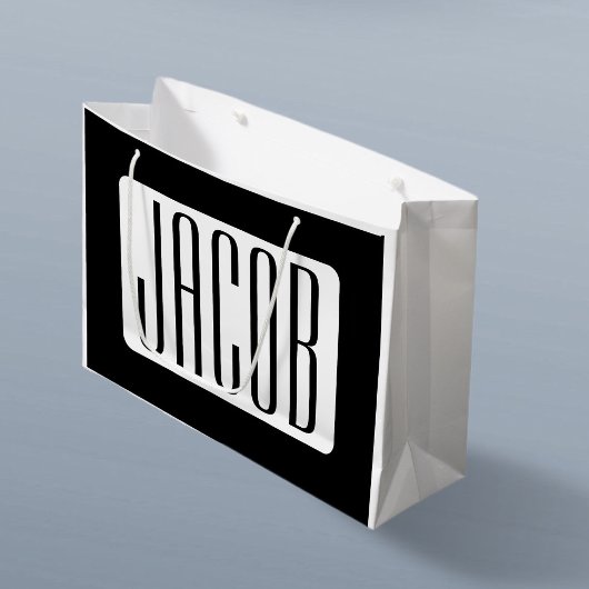 Moderner Name oder bearbeitbarer Markenname für Un Große Geschenktüte