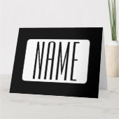 Moderner Name oder bearbeitbarer Markenname für Un Karte (Vorderseite)