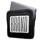 Moderner Name oder bearbeitbarer Markenname für Un Laptopschutzhülle (Vorderseite Links)