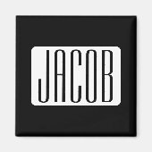 Moderner Name oder bearbeitbarer Markenname für Un Magnet (Vorne)