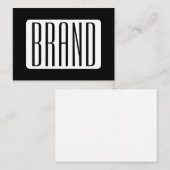 Moderner Name oder bearbeitbarer Markenname für Un Mitteilungskarte (Vorne/Hinten)