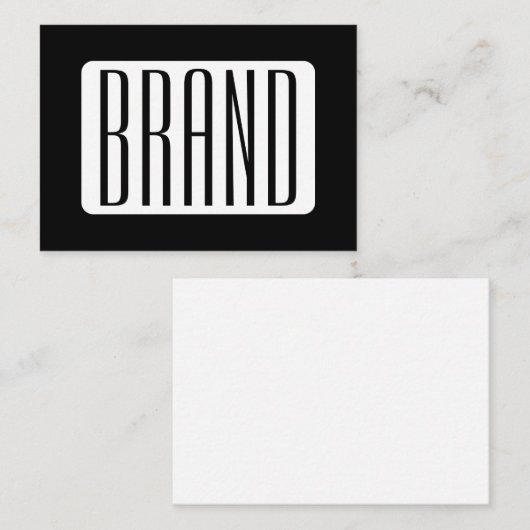Moderner Name oder bearbeitbarer Markenname für Un Mitteilungskarte (Vorne/Hinten)
