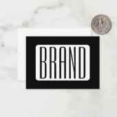 Moderner Name oder bearbeitbarer Markenname für Un Mitteilungskarte (Vorderseite/Rückseite Beispiel)