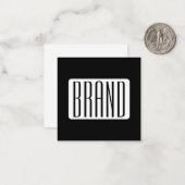 Moderner Name oder bearbeitbarer Markenname für Un Mitteilungskarte (Vorderseite/Rückseite Beispiel)