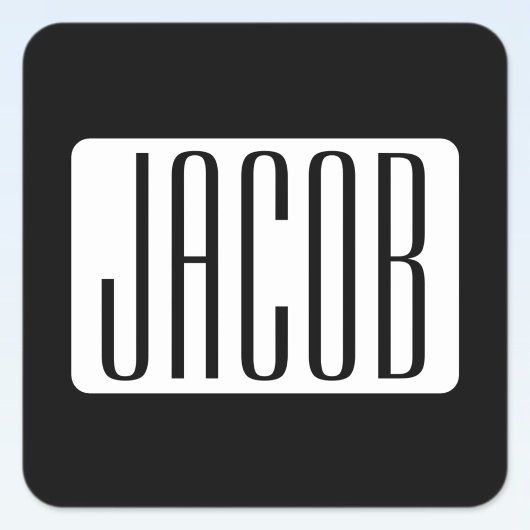 Moderner Name oder bearbeitbarer Markenname für Un Quadratischer Aufkleber