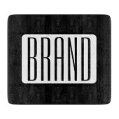 Moderner Name oder bearbeitbarer Markenname für Un Schneidebrett (Vorderseite)