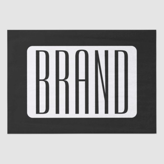 Moderner Name oder bearbeitbarer Markenname für Un Seidenpapier (Vorderseite)