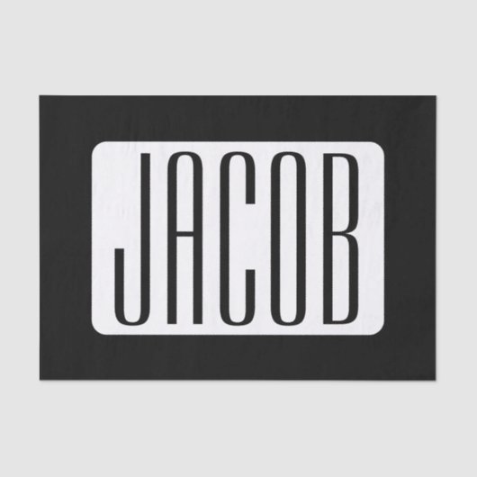 Moderner Name oder bearbeitbarer Markenname für Un Seidenpapier (Vorderseite)