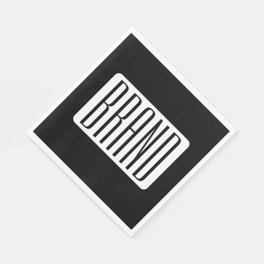 Moderner Name oder bearbeitbarer Markenname für Un Serviette (Ecke)