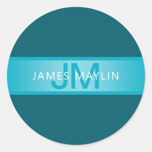 Moderner Name oder Firmenname Runder Aufkleber