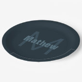 Moderner Name Pappteller (Schrägansicht)