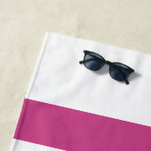 Moderner Name rosa gestreifter Pool Strandtuch (Beispiel)
