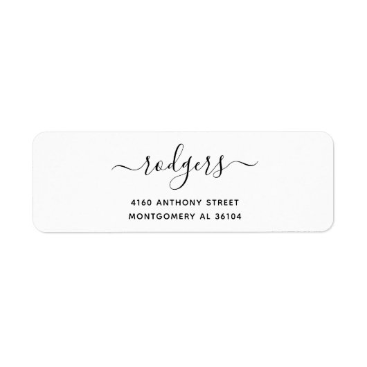 Moderner Name & Rücksendeadresse 08. (Vorne)