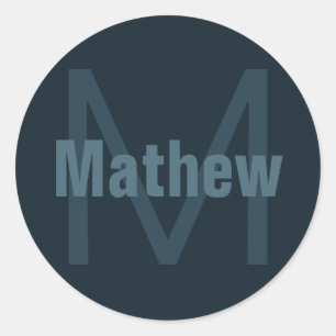 Moderner Name Runder Aufkleber