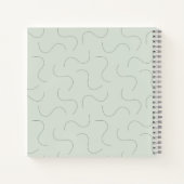 Moderner Name Sage Green Notizblock (Rückseite)