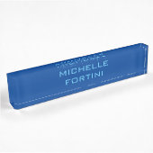 Moderner Name Schlicht Sky & Deep Blue Namensplakette