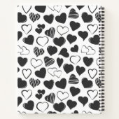 Moderner Name Schwarz/Weiß Notizblock (Rückseite)