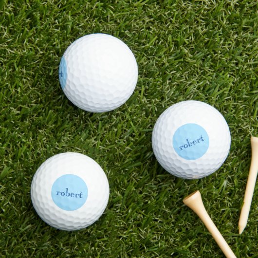 Moderner Name | Trendy Ice Blue Golfball (Insitu Gras)