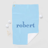 Moderner Name | Trendy Ice Blue Golfhandtuch (Insitu)