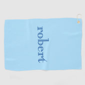 Moderner Name | Trendy Ice Blue Golfhandtuch (Horizontal)