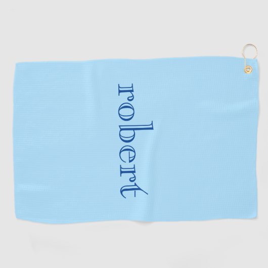 Moderner Name | Trendy Ice Blue Golfhandtuch (Horizontal)