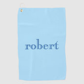 Moderner Name | Trendy Ice Blue Golfhandtuch (Vorderseite)
