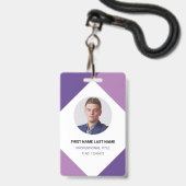 Moderner Name und Foto Corporate Employee ID Card Ausweis (Vorderseite mit Lanyard)