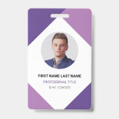 Moderner Name und Foto Corporate Employee ID Card Ausweis (Vorderseite)