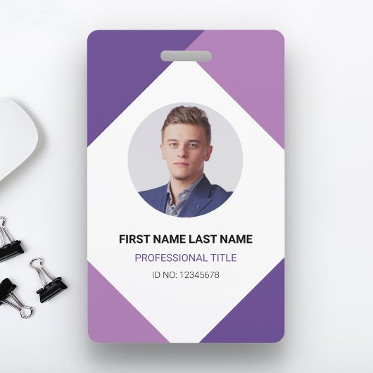 Moderner Name und Foto Corporate Employee ID Card Ausweis