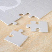 Moderner Name und Monogramm | Light & Dark Grau Wh Puzzle (Seite)