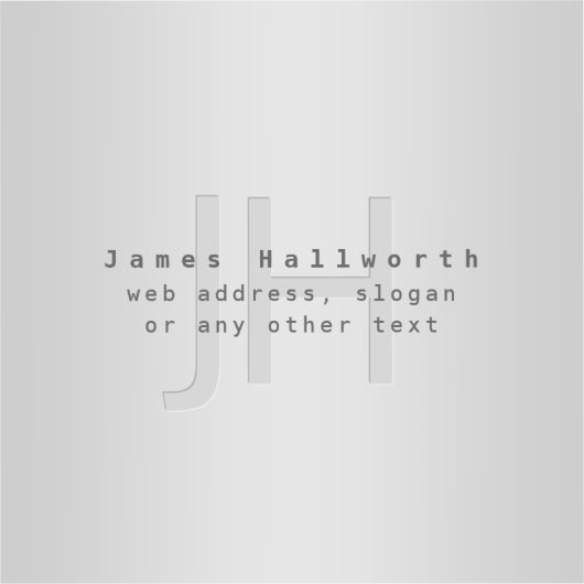 Moderner Name und Slogan | Grau Gradient Aufkleber (Vorderseite)