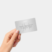 Moderner Name und Slogan | Grau Gradient Ausweis (Handheld)