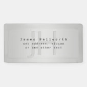 Moderner Name und Slogan | Grau Gradient Banner (Horizontal)