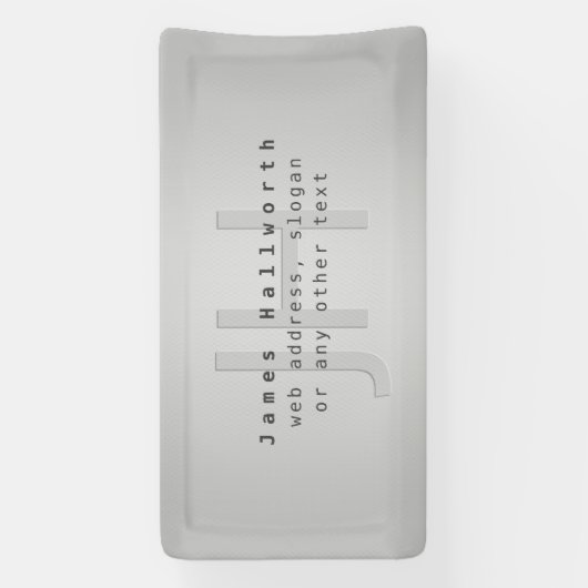 Moderner Name und Slogan | Grau Gradient Banner (Vertikal)