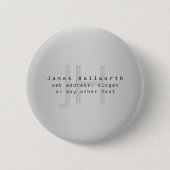 Moderner Name und Slogan | Grau Gradient Button (Vorderseite)