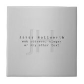 Moderner Name und Slogan | Grau Gradient Fliese (Vorderseite)