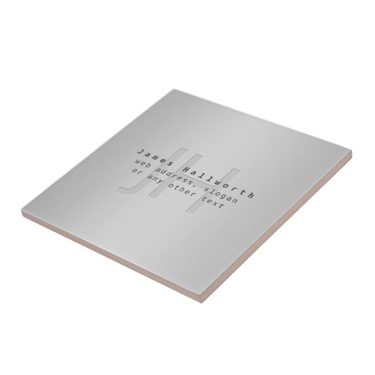 Moderner Name und Slogan | Grau Gradient Fliese (Seite)