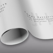 Moderner Name und Slogan | Grau Gradient Geschenkpapier