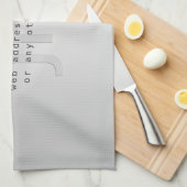 Moderner Name und Slogan | Grau Gradient Geschirrtuch (Viertel Falte)