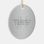 Moderner Name und Slogan | Grau Gradient Keramik Ornament (Rechts)