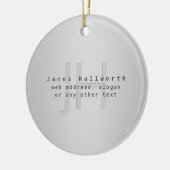 Moderner Name und Slogan | Grau Gradient Keramik Ornament (Links)