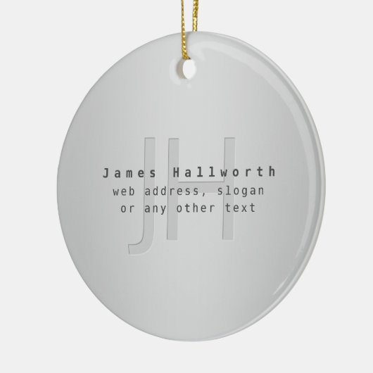 Moderner Name und Slogan | Grau Gradient Keramik Ornament (Links)