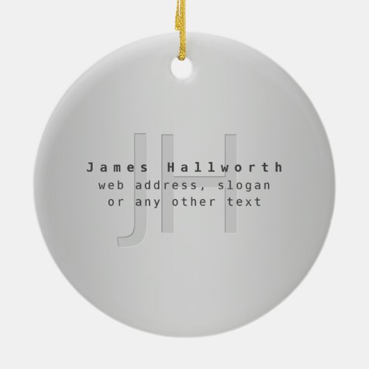 Moderner Name und Slogan | Grau Gradient Keramik Ornament (Hinten)