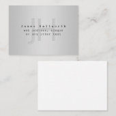 Moderner Name und Slogan | Grau Gradient Mitteilungskarte (Vorne/Hinten)