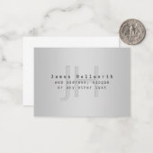 Moderner Name und Slogan | Grau Gradient Mitteilungskarte (Vorderseite/Rückseite Beispiel)