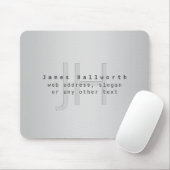 Moderner Name und Slogan | Grau Gradient Mousepad (Mit Mouse)