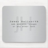 Moderner Name und Slogan | Grau Gradient Mousepad (Vorne)